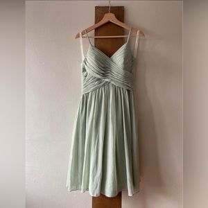 Azazie “Sonia” Dusty Sage Bridesmaid Dress